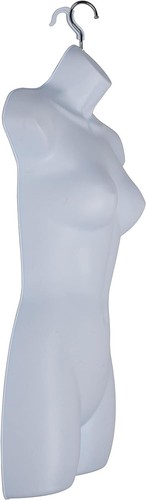 2 Clothing Forms Hanging Female Display Fits 5 to 10 Mannequin White Hollow - Picture 4 of 15