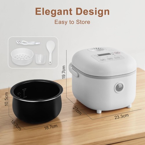 Multifunctional Rice Cooker Steamer for 1-4 People for Rice, Porridge, Soup, Veg - Picture 7 of 10