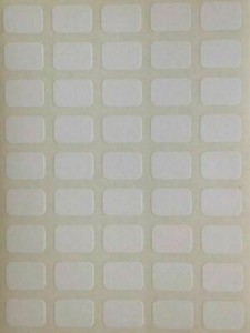 plain white sticker labels