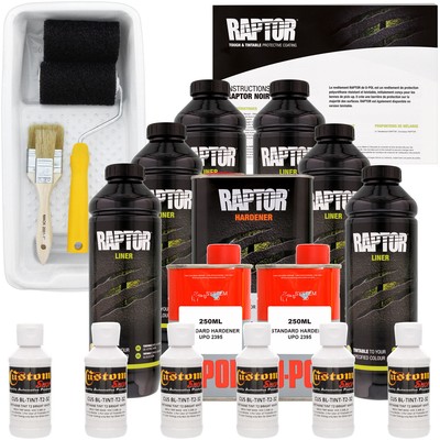 U-POL Raptor Tintable Bright White Spray-On Truck Bed Liner Kit - 6 Liters