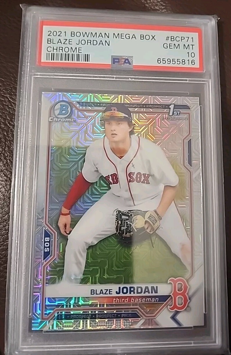 2021 Bowman Mega Box Chrome #BCP71 Blaze Jordan Chrome PSA 10