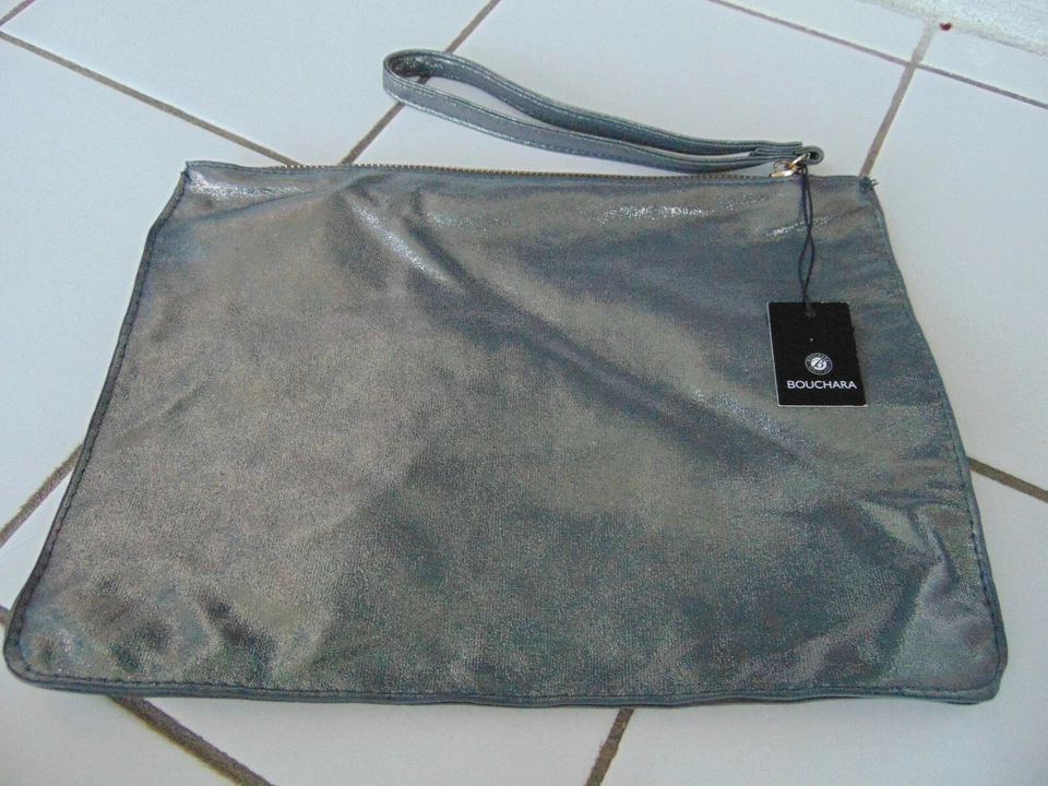 Pochette argenté souple Bouchara Trousse a Maquillage ou Voyage - Photo 4/4