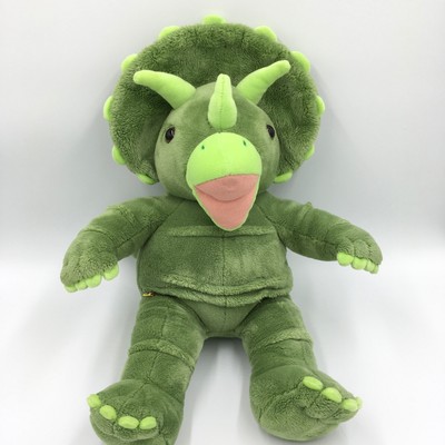green triceratops stuffed animal
