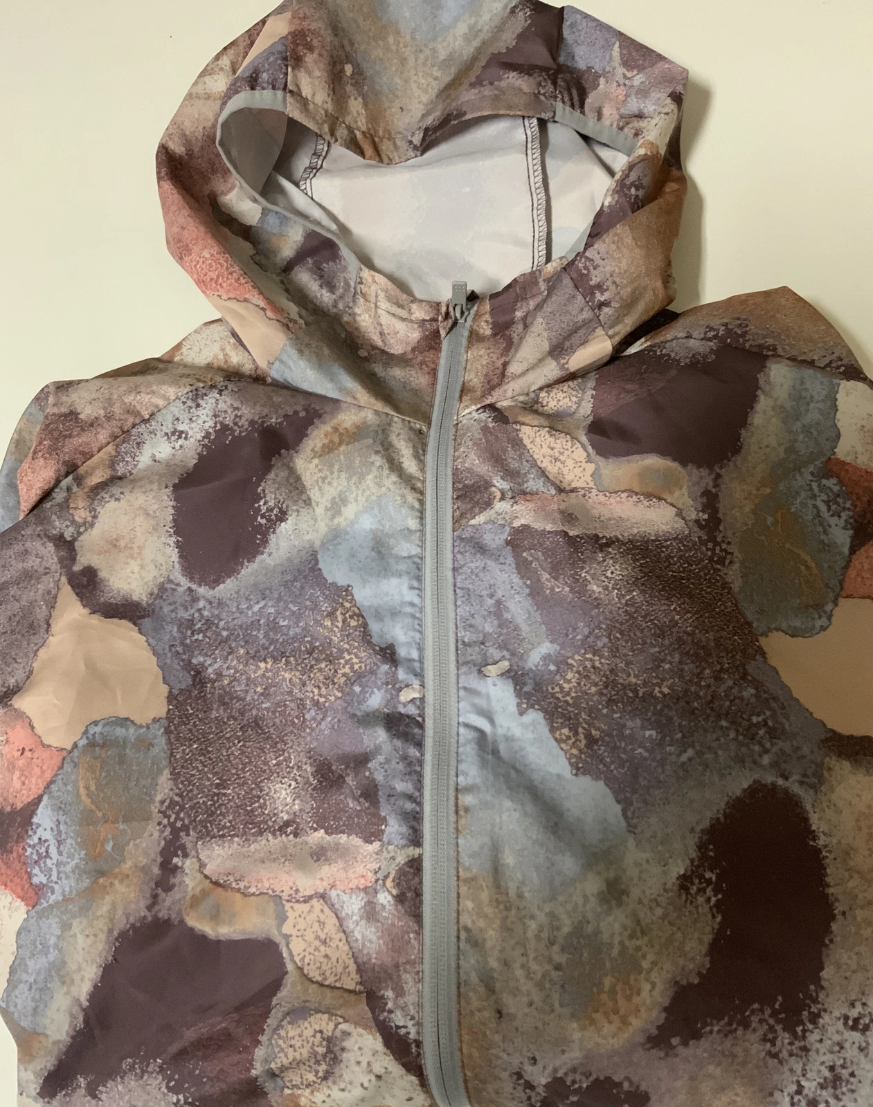 💣 Men's Camo Print Packable Jacket - All in Motion™ Large BROWN Multicolor 🆕