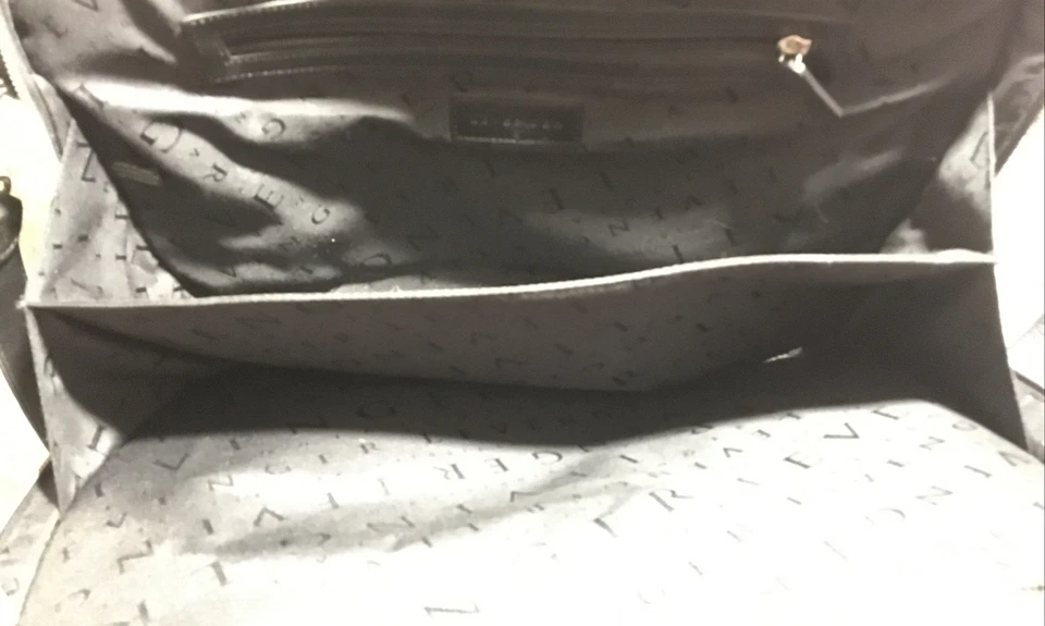 Levenger Briefcase Messenger Bag With Leather Accents - Image 3 of 4