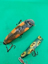 Old lure vintage helin Flatfish and a lazy ike both great lures.