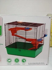 Hamster Cage, Pet Champion Hamster Habitat, Easy To Assemble And Clean 2 Floors