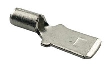 100pcs, US-made, Noninsulated Quick-Disconnect Terminals, Male, for 16-14 AWG, 0