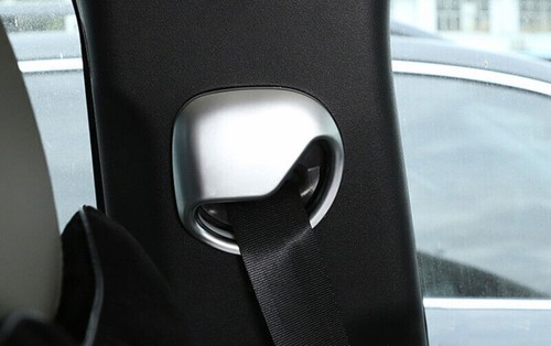 Fit For Defender 110 2020-2023 Matte Silver Interior Seat Belt Buckle Cover Trim - Picture 4 of 9
