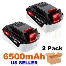 2x New 20V 6.5Ah For Black and Decker 20 Volt Li-ion Battery LBXR20 LST220 LBX20