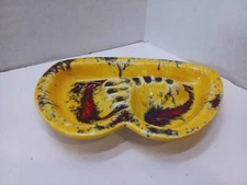 Vtg  Ash Tray Retro Large Ceramic Glazed Cigarette MCP USA 922, About 10 x 6" h1