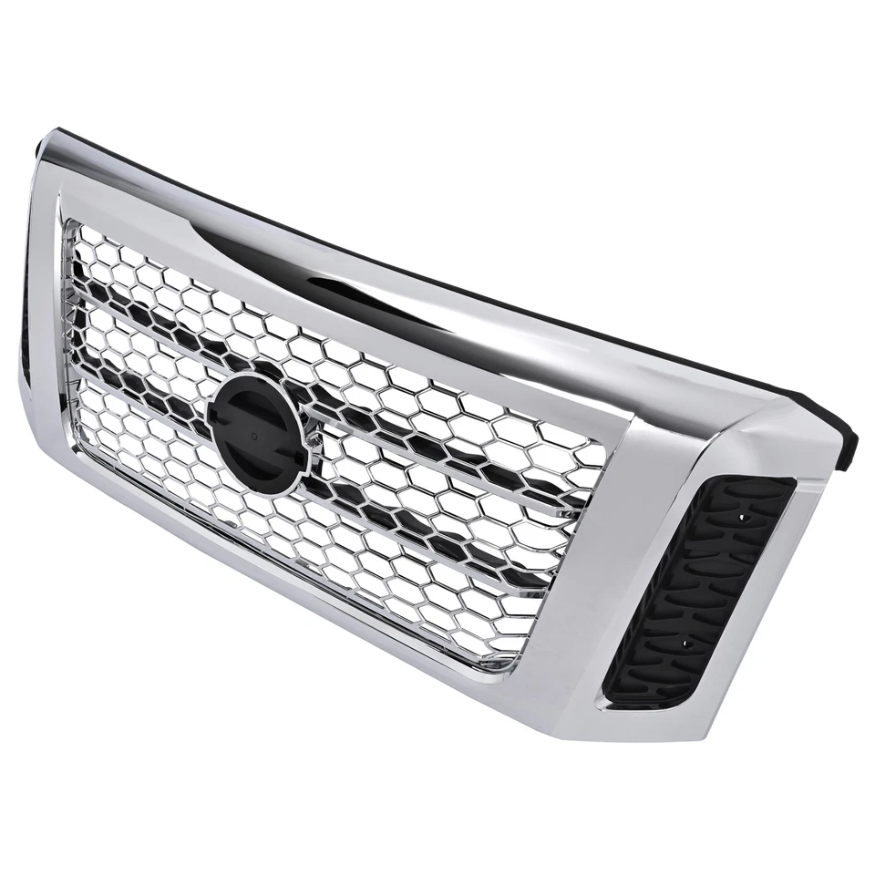 For Nissan Titan XD 2017-2019 Front Upper Grille Assembly Chrome Painted Grill - Image 3 of 4