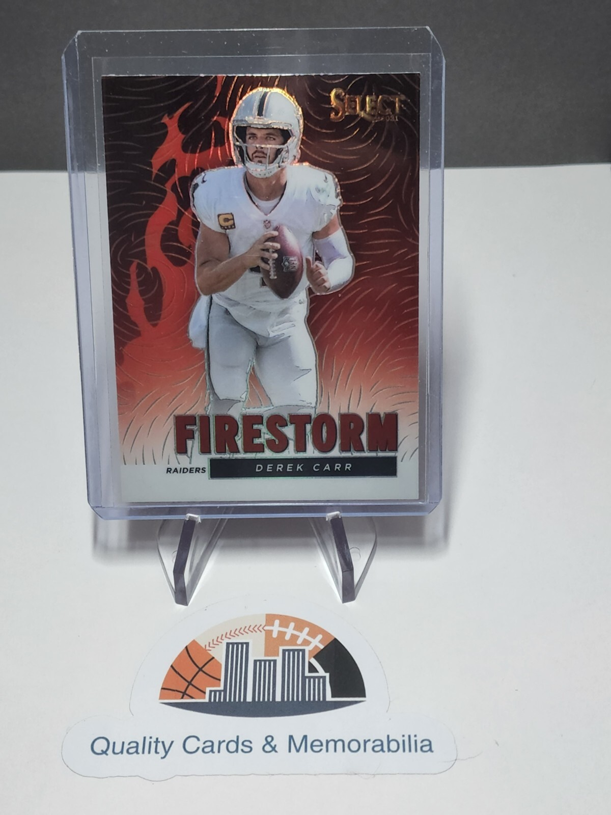 2021 PANINI SELECT FIRESTORM SSP RARE DEREK CARR PARALLEL
