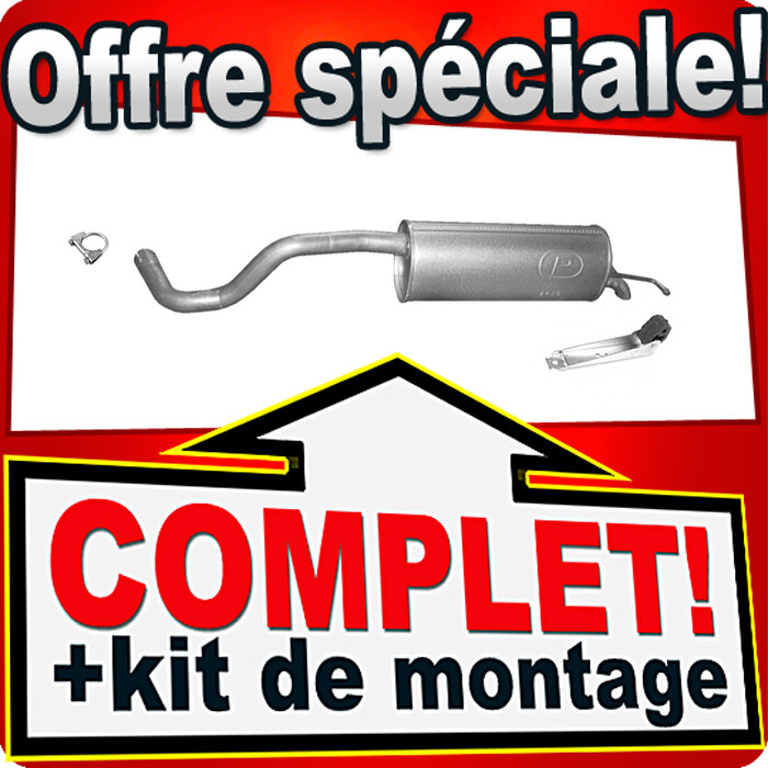Silencieux arriere anti bruit pour pot echappement Skoda Roomster 1.6