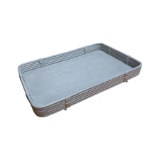 Gray Avalon Rattan Serving Tray