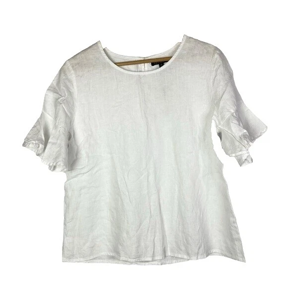 Linen Short Sleeve Tops for Women