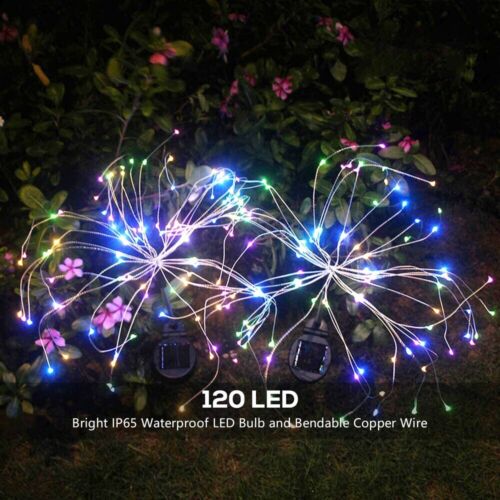 150LED Solar Firework Lights Waterproof Path Lawn Garden Christmas Decor Lamp US - Picture 27 of 47
