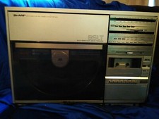 Sharp Vz-3500 Vintage Upright Turntable And Tape Player