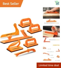 7-Piece Dual Handle Push Block Set for Safer Woodworking - Ergonomic Design