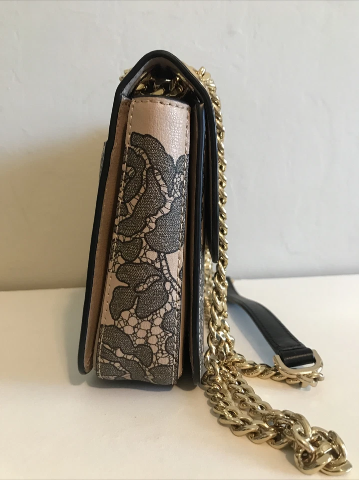 Bolso Bandolera Michael Kors Sloan Lace Oyster $428 Cadena Pequeña Mujer Hombro Foto 3 de 4