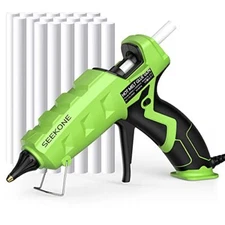 SEEKONE Full Size Hot Glue Gun 60/100W Dual Power Large Glue Gun with 20 Pcs ...