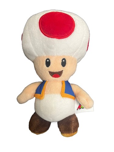 Nintendo Super Mario Toad Plush Doll Approx. 7.5" Tall VGC - 第 1/3 張圖片