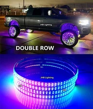 JHB 15.5" DOUBLE ROW Dream CHASING FLOW Car Trucks LED Wheel Rim Lights Set of 4