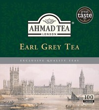 Ahmad Tea Earl Grey Tea | Black Tea - 100 Teabags | UK Fast Free Shipping 0.07 per strip