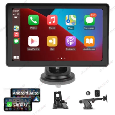 RACRDO 7" Portable Car Stereo Radio Wireless Apple CarPlay Android Auto Touch Screen