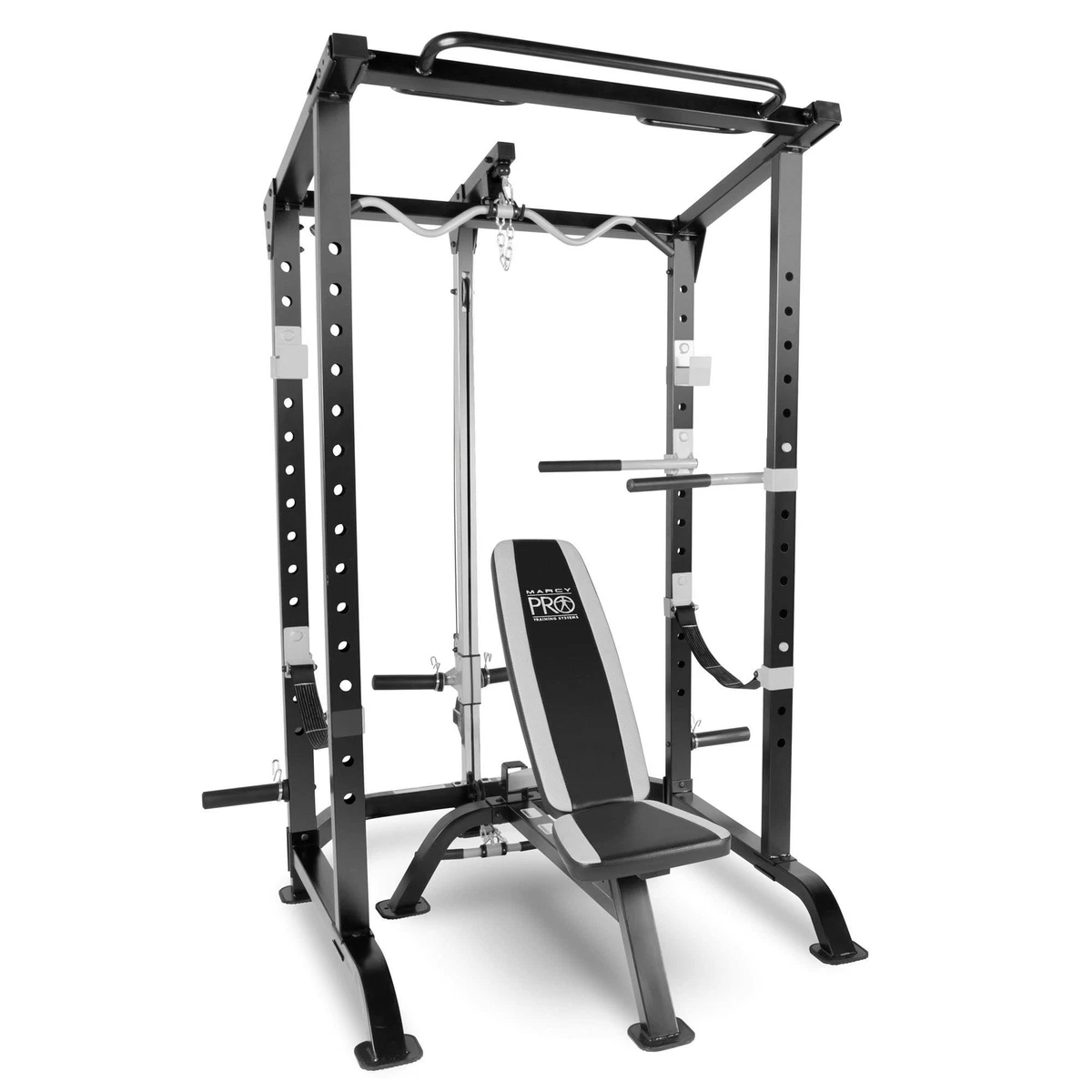 Marcy Pro Full Cage Weight Bench Home Gym Total Body Workout System Open Box
