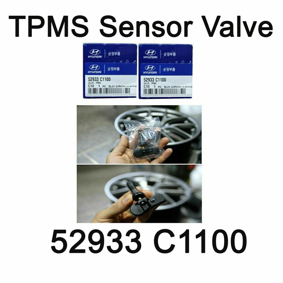 Nueva válvula sensor TPMS OEM 52933 C1100 4 piezas para Hyundai Tucson 2016-2017 Foto 3 de 4