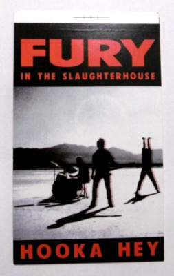 Werbe-Aufkleber Fury in the Slaughterhouse Hooka Hey 1991  Rockband Hannover