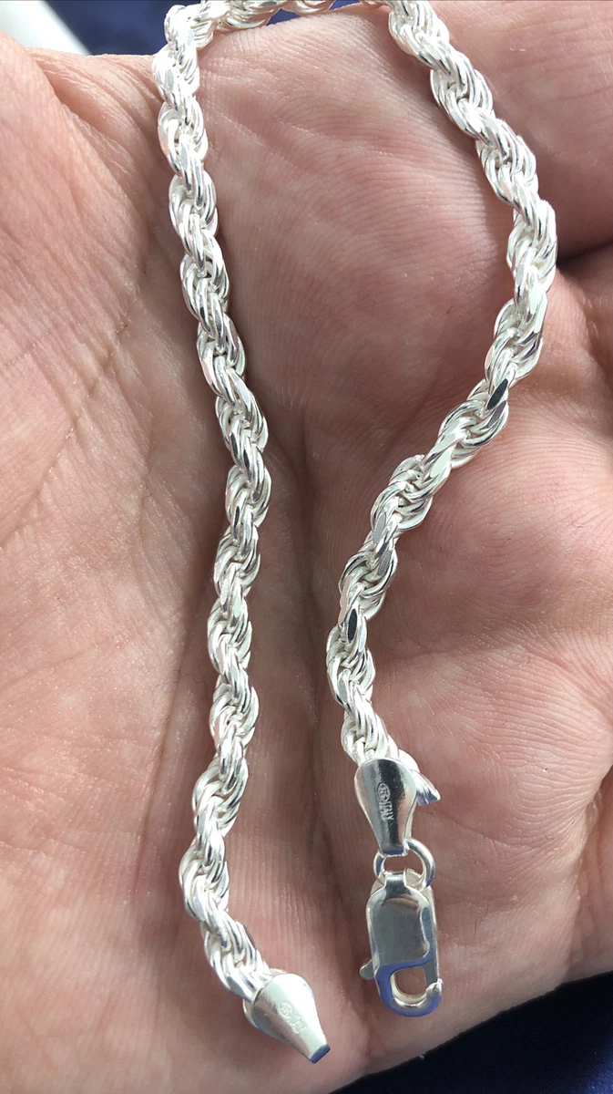 Rope chain shop bracelet silver