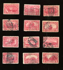 U S STAMPS  Q1 THRU Q-12 1913 PARCEL POST STAMPS (X77) SLWM  USED