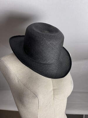 Brookies Boswell Black Panama Hat, M, EXCELLENT