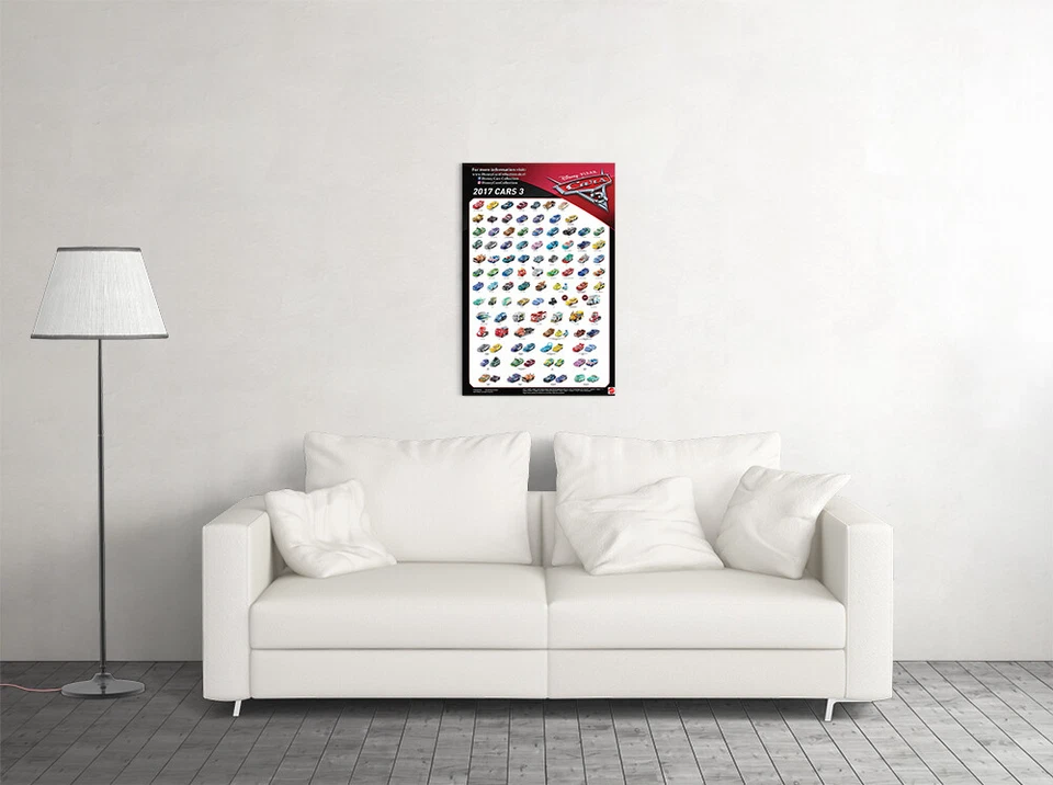 Cars Lightning Mcqueen dibujos animados película arte de pared decoración del hogar - PÓSTER 20x30 Foto 3 de 4