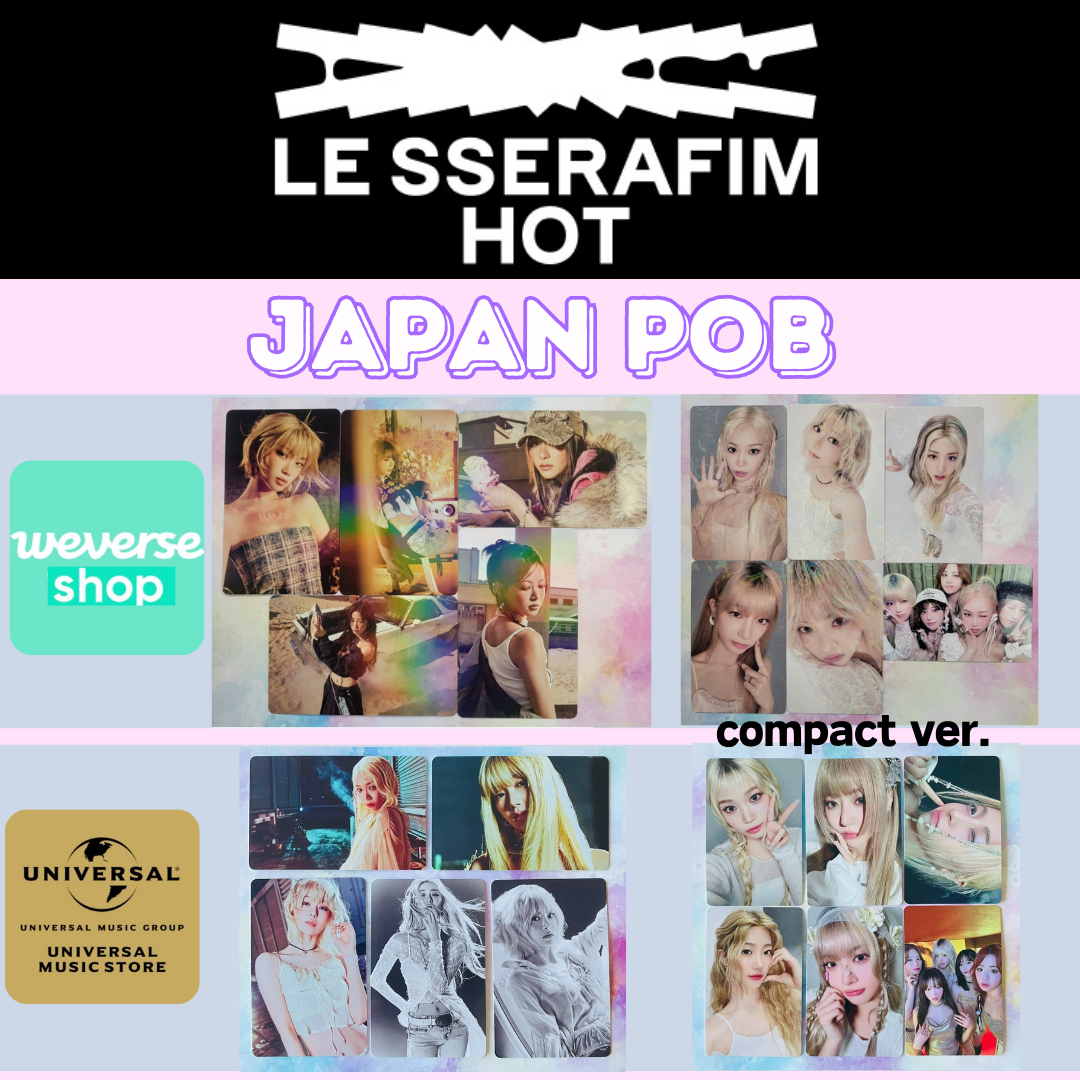 LE SSERAFIM HOT 5th Mini Album JAPAN POB Photo card LE SSERAFIM HOT 5th Mini Album JAPAN POB Photo card