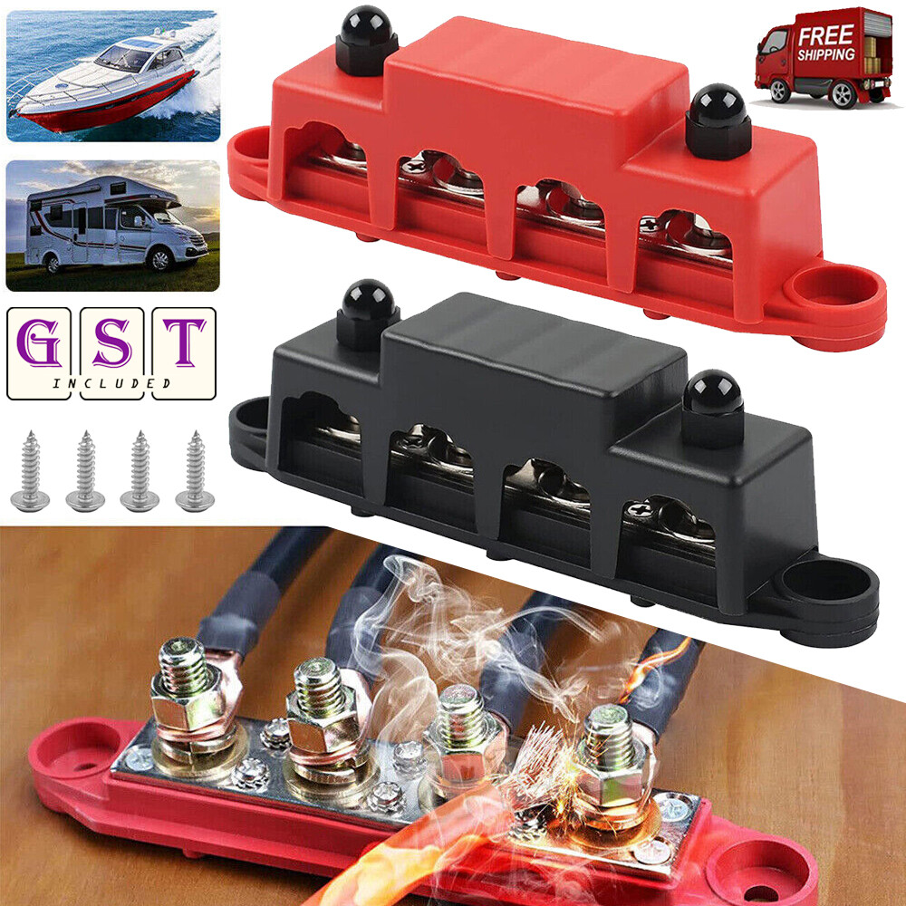 Busbars 12v 2Pc 12V Dc Distribution Block M8 M10 With Dual Studs ...