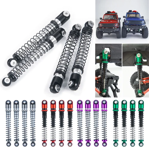 4pcs Aluminum Shock Absorber 48MM for 1/24 RC Crawler Car Axial SCX24 Accessorie