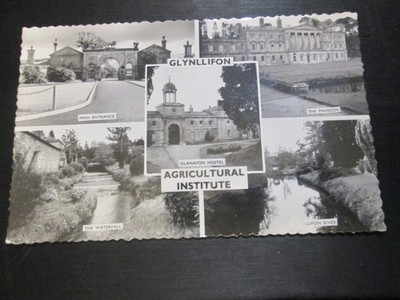 Postkarte - Glynllifon Agricultural Institute (Multiview) verschickt 1924 RP