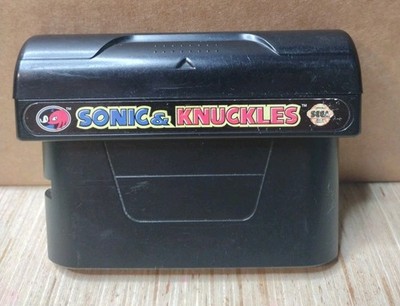 Sega Genesis Sonic & Knuckles Lock-On Cartridge Video Game 16-Bit Black 1994