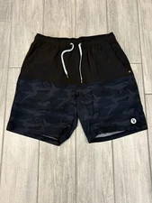 Vuori Kore Short 8" Lined Athletic Hybrid Black Watercolor Camo Men’s Size S