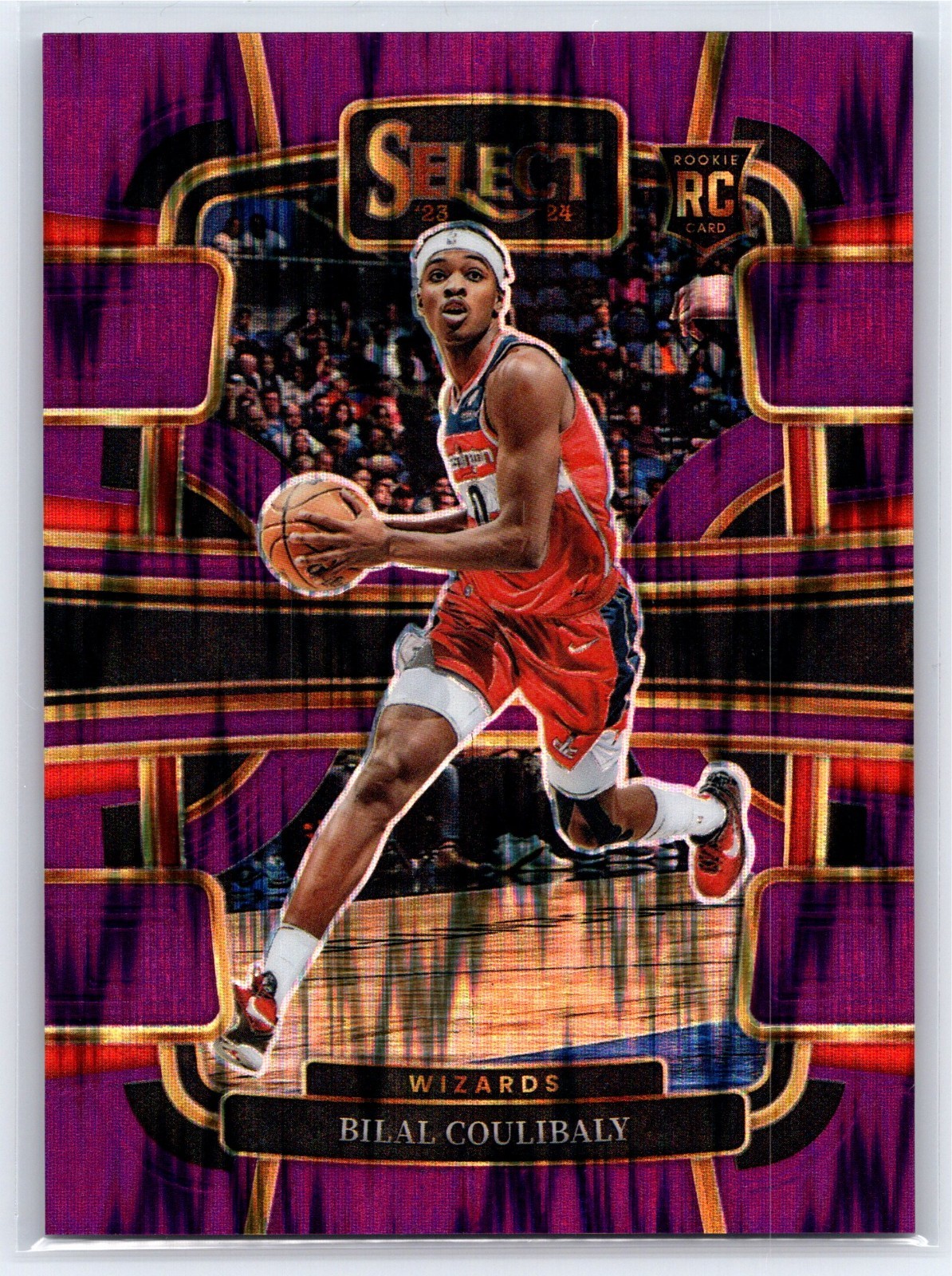 2023-24 Panini Select - Concourse Bilal Coulibaly #97 Purple Flash Prizm /175 RC