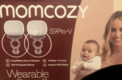 Momcozy S9 Pro-V Wearable Electric Breast Pump LED Display Battery White