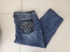 Womens Vigoss Capri Blue Jeans Heritage Fit Size 20 Length 21
