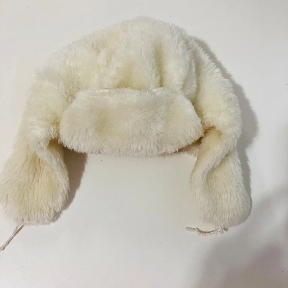 Sombrero de trampero con orejeras de piel sintética niños blanco niñas talla 4-14 Foto 2 de 4