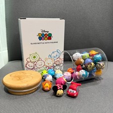 BOTELLA DE VIDRIO DISNEY TSUM TSUM CON 32 FIGURAS MINI VARIOS PERSONAJES