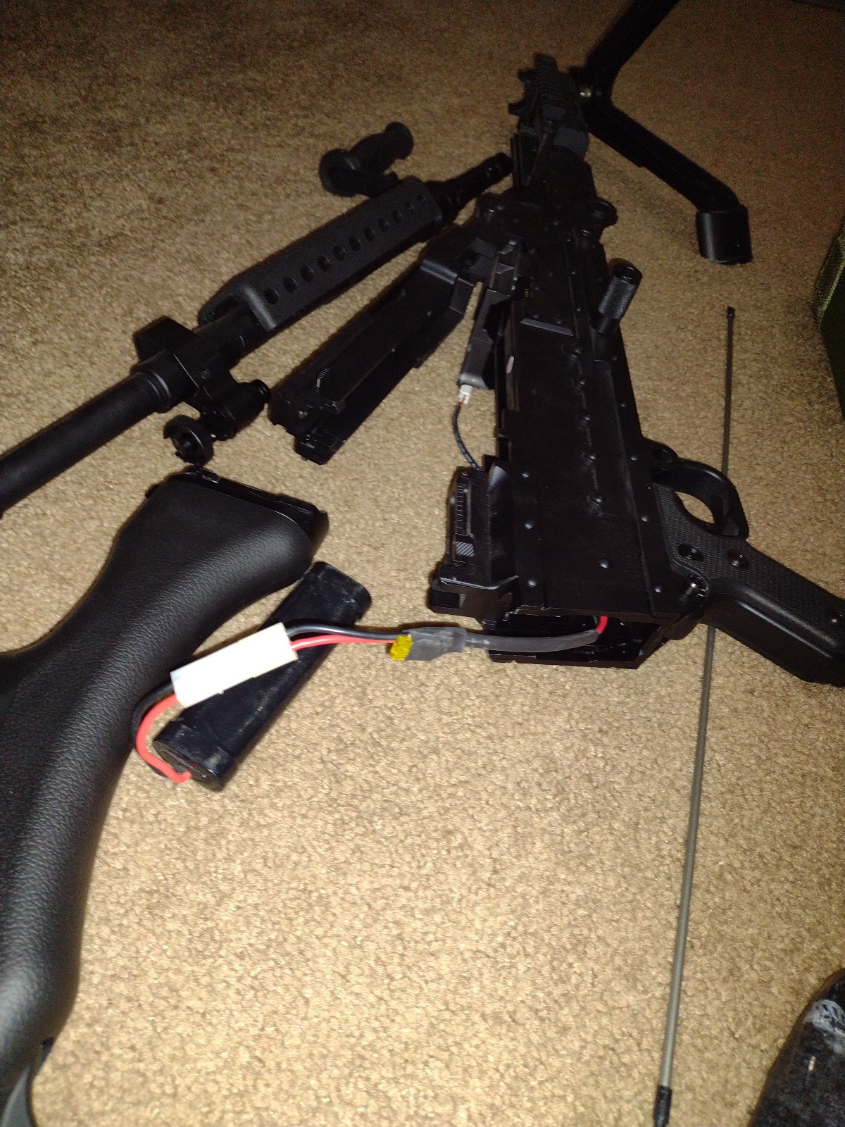 Lancer Tactical Full Metal FN M240B Airsoft AEG MMG Belt Fed W/Box mag