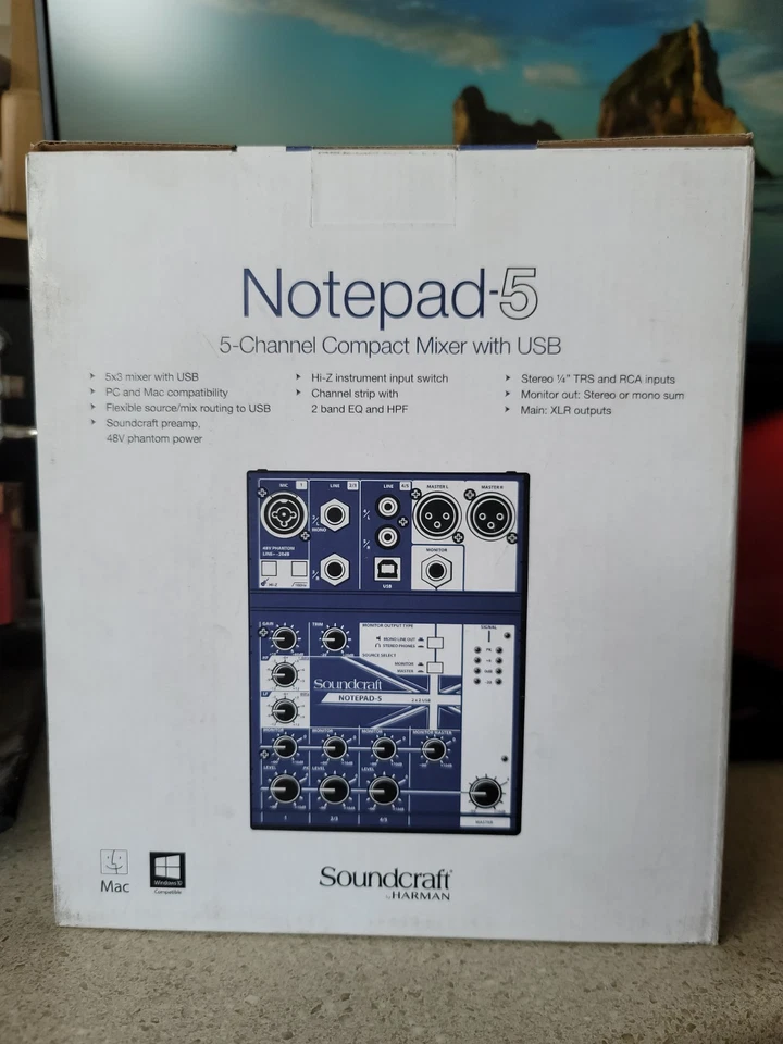 Soundcraft Notepad-5 Channel Podcast Mixer Podcasting Interface w/USB For Mac/PC - Image 3 of 4