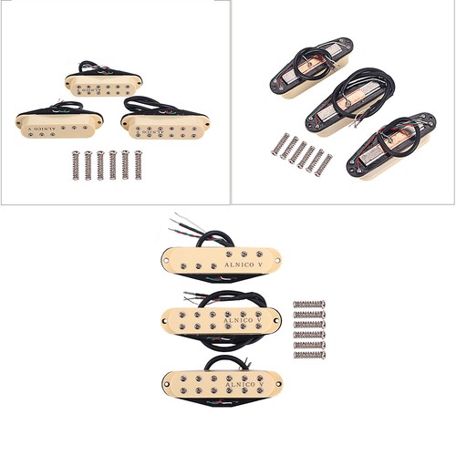 Juegos de pastillas Alnico 5 Mini-Humbucker Humbucker SSS para Stratocaster Strat ST - Imagen 2 de 16